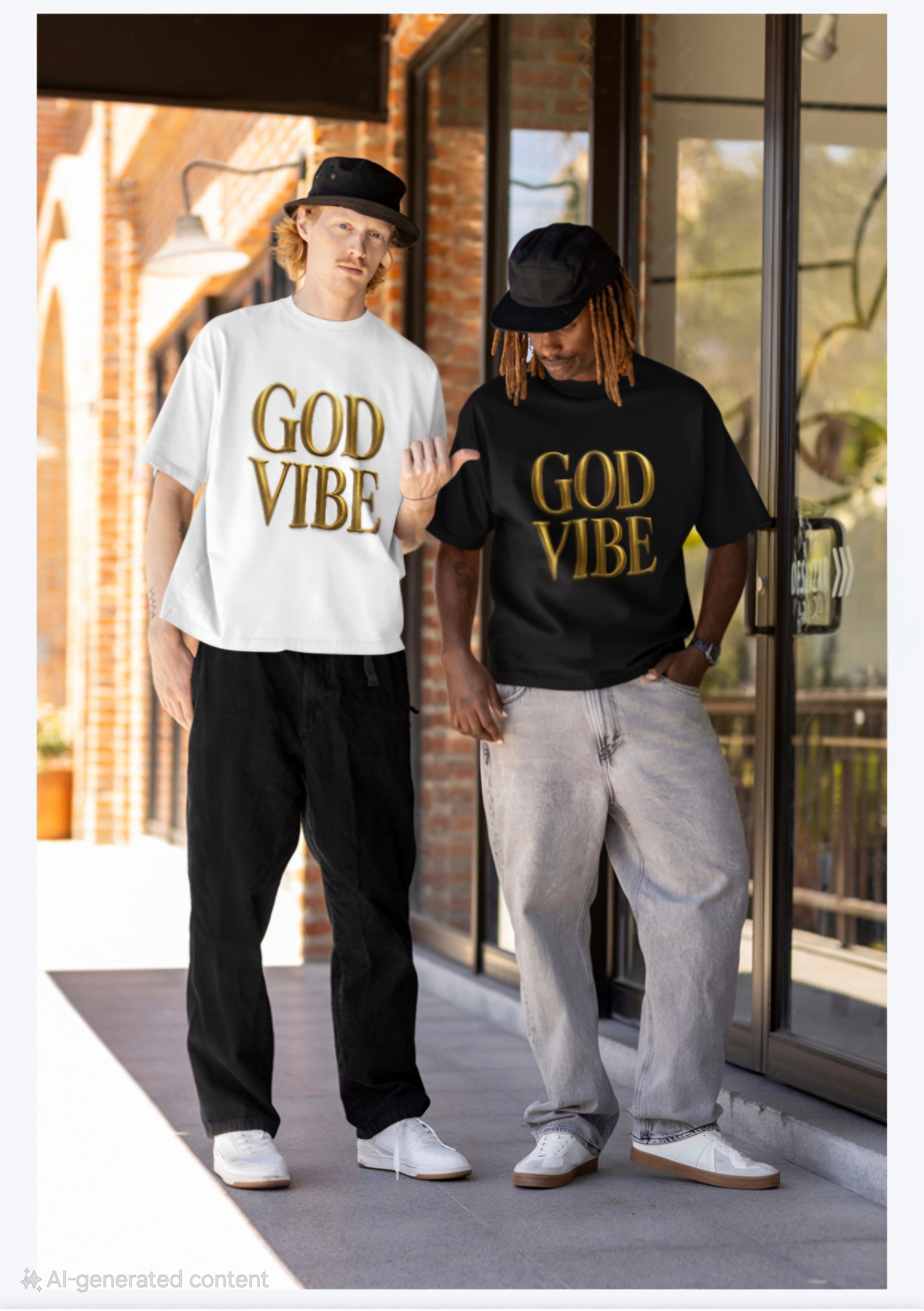 “Exclusive GOD VIBE Oversized Black T-Shirt – Premium Streetwear Graphic Tee”