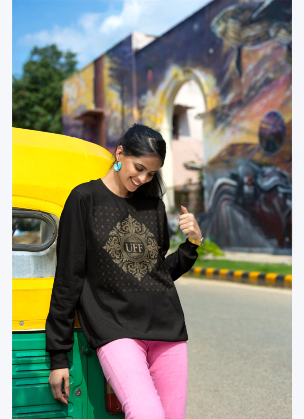 “Luxury Unisex Sweatshirt by UFF – Premium Quality Designer Streetwear Pullover for Men & Women”