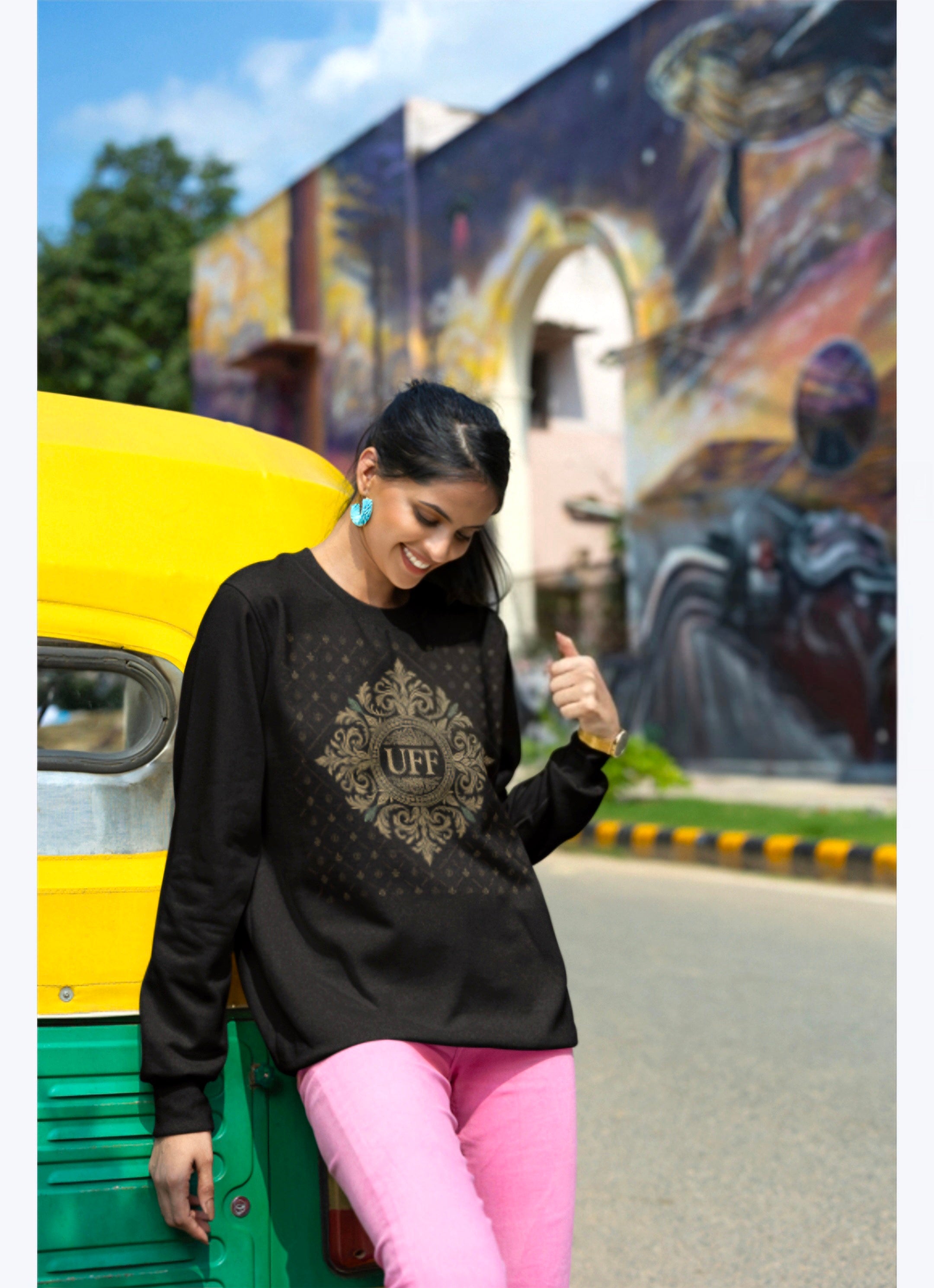 “Luxury Unisex Sweatshirt by UFF – Premium Quality Designer Streetwear Pullover for Men & Women”