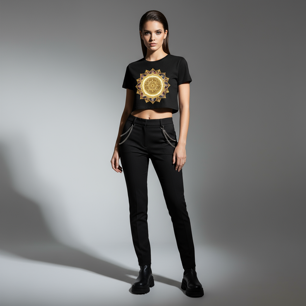 UFF Mandala Series 1 | Cropped Baby Tee Premium Unisex